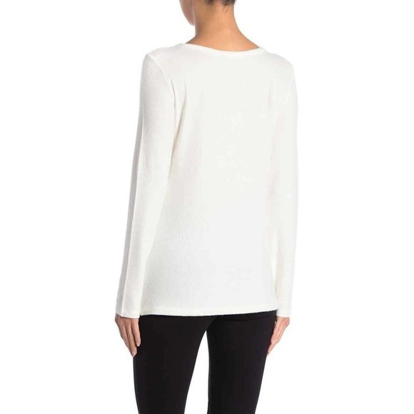 Go Couture Boatneck Hacci Sweater Top Size Large - Picture 2 of 2